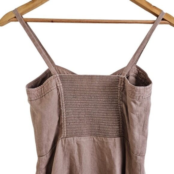 Aritzia Wilfred Ducharme linen mini dress dusty rose beige size 00 - Picture 8 of 16